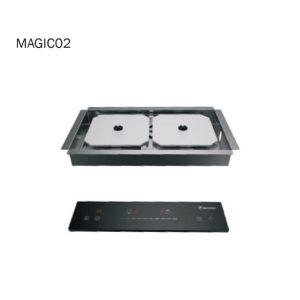 Parrilla invisible de induccion modelo magic02 de tecnolam. Para instalación sobre cubiertas de piedra sinterizada, piedra tecnologica.