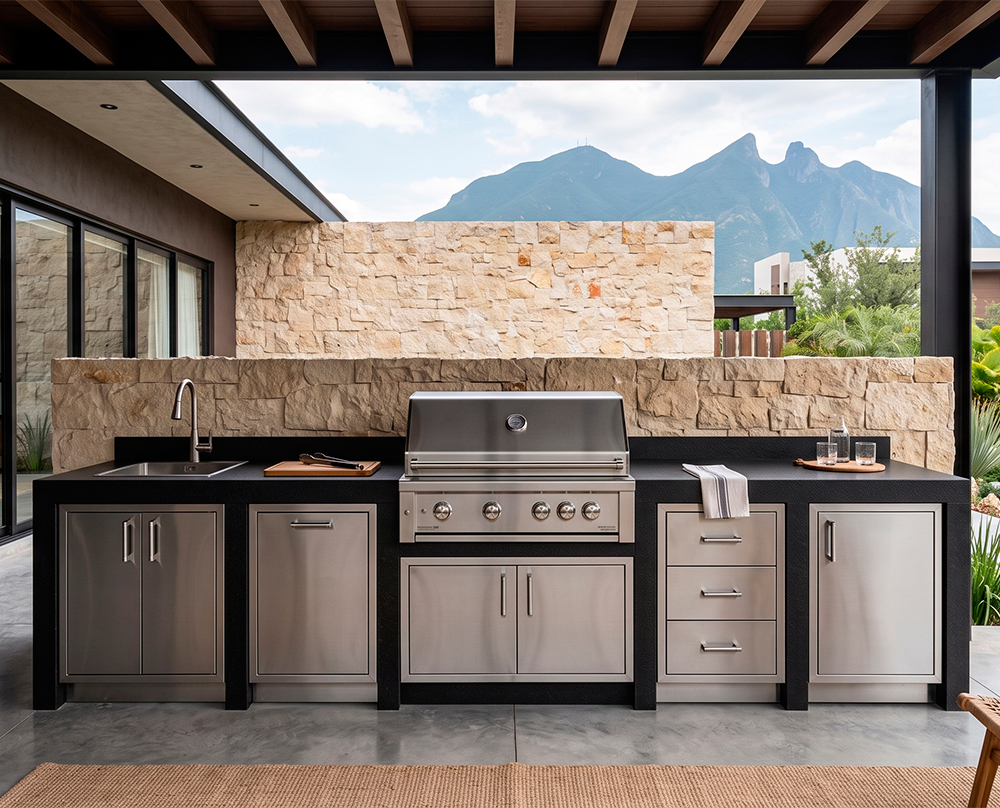 Diseño y fabricacion de asadores con granito en monterrey para patios y exteriores