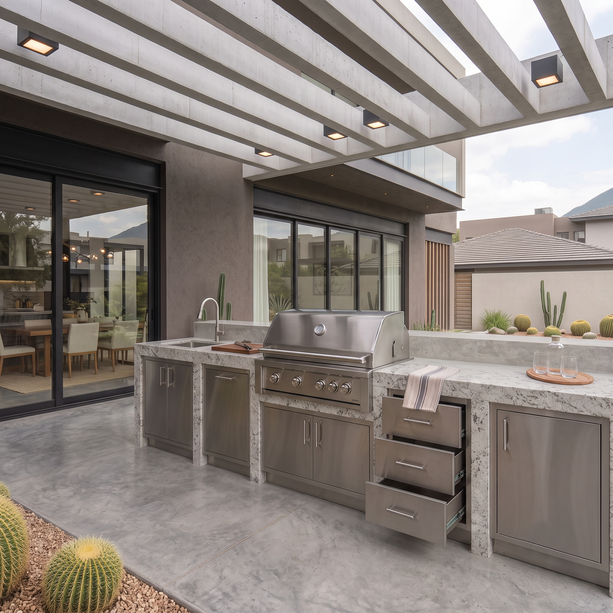 Diseño y fabricacion de asadores con granito en monterrey para patios y exteriores